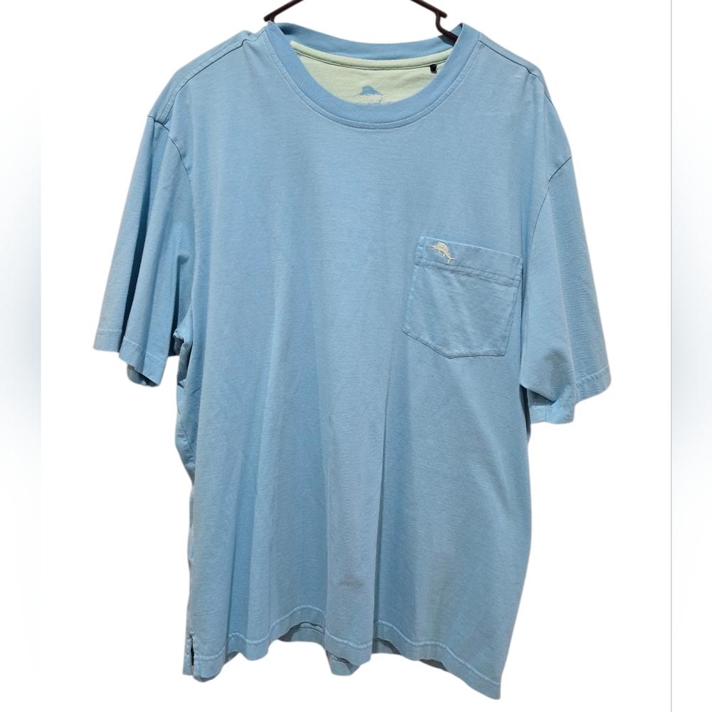 Tommy Bahama Sky Blue Bali Skyline Short Sleeve Supima Cotton Tee